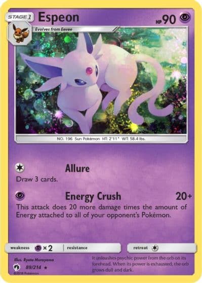 Espeon (Cosmos Holo) Blister Exclusives Pokemon card