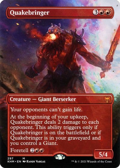 Quakebringer Borderless Kaldheim Magic card