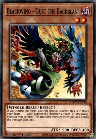 Blackwing Gust the Backblast Legendary Duelists: Season 2 Yu-Gi-Oh! card