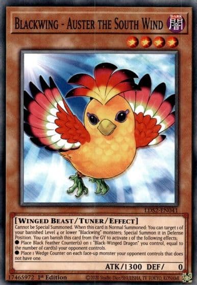 Blackwing Auster the South Wind Legendary Duelists: Season 2 Yu-Gi-Oh! card