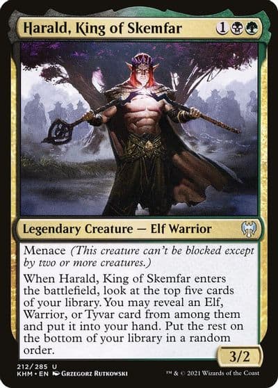Harald King of Skemfar Kaldheim Magic card