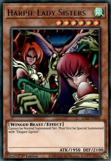 Harpie Lady Sisters Legendary Duelists: Season 2 Yu-Gi-Oh! card