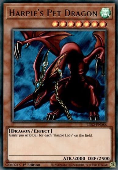 Harpies Pet Dragon Legendary Duelists: Season 2 Yu-Gi-Oh! card