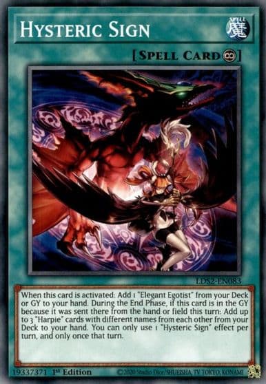 Hysteric Sign Legendary Duelists: Season 2 Yu-Gi-Oh! card