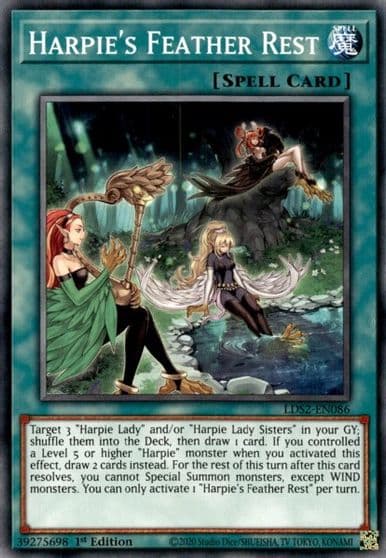 Harpies Feather Rest Legendary Duelists: Season 2 Yu-Gi-Oh! card