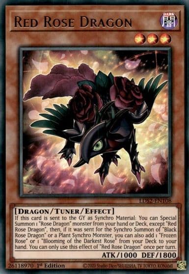 Red Rose Dragon Legendary Duelists: Season 2 Yu-Gi-Oh! card