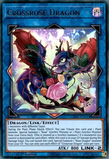 Crossrose Dragon Legendary Duelists: Season 2 Yu-Gi-Oh! card