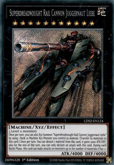 Superdreadnought Rail Cannon Juggernaut Liebe Legendary Duelists: Season 2 Yu-Gi-Oh! card