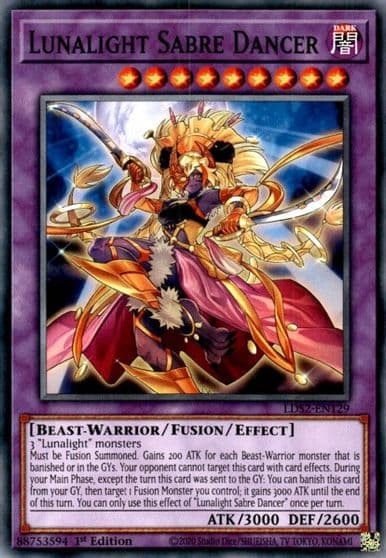Lunalight Sabre Dancer Legendary Duelists: Season 2 Yu-Gi-Oh! card