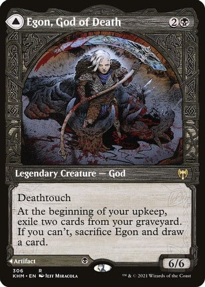 Egon God of Death Showcase Kaldheim Magic card