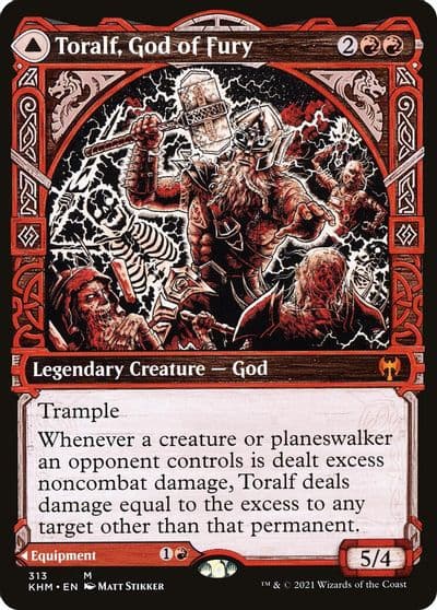 Toralf God of Fury Showcase Kaldheim Magic card