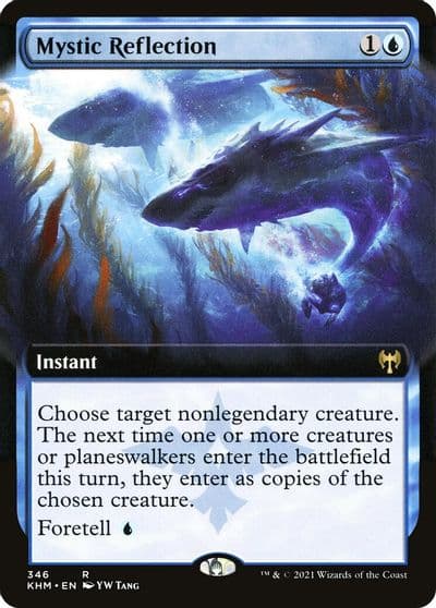 Mystic Reflection Extended Art Kaldheim Magic card