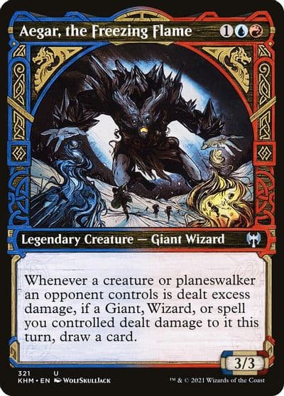 Aegar the Freezing Flame Showcase Kaldheim Magic card