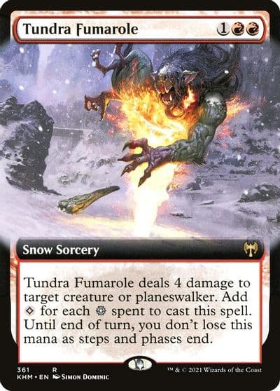 Tundra Fumarole Extended Art Kaldheim Magic card