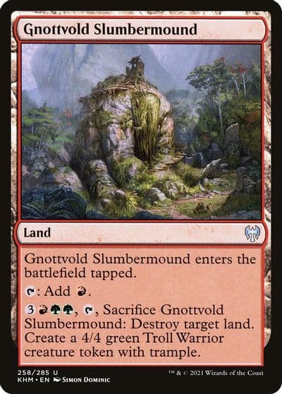 Gnottvold Slumbermound Kaldheim Magic card