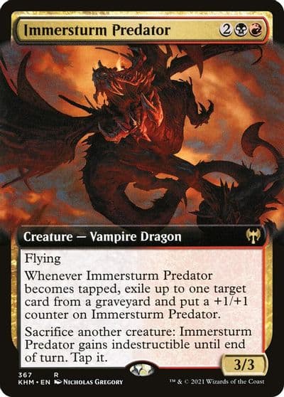 Immersturm Predator Extended Art Kaldheim Magic card