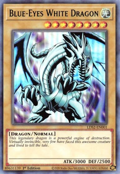 Blue Eyes White Dragon Green Legendary Duelists: Season 2 Yu-Gi-Oh! card
