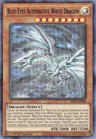 Blue Eyes Alternative White Dragon Green Legendary Duelists: Season 2 Yu-Gi-Oh! card