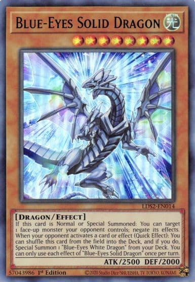 Blue Eyes Solid Dragon Green Legendary Duelists: Season 2 Yu-Gi-Oh! card