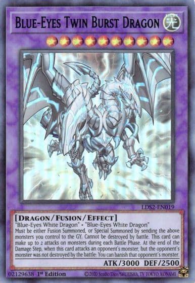Blue Eyes Twin Burst Dragon Blue Legendary Duelists: Season 2 Yu-Gi-Oh! card