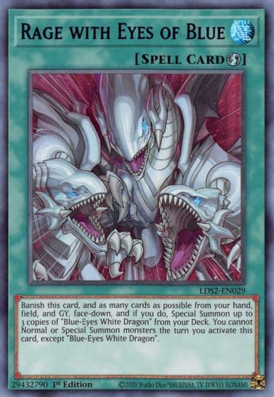 Rage with Eyes of Blue Blue Legendary Duelists: Season 2 Yu-Gi-Oh! card
