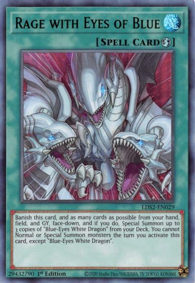 Rage with Eyes of Blue Green Legendary Duelists: Season 2 Yu-Gi-Oh! card