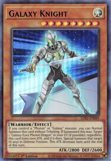 Galaxy Knight Blue Legendary Duelists: Season 2 Yu-Gi-Oh! card
