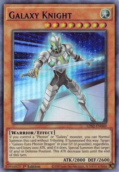 Galaxy Knight Purple Legendary Duelists: Season 2 Yu-Gi-Oh! card