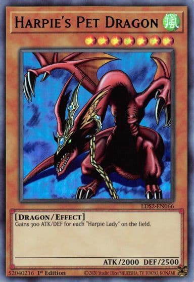 Harpies Pet Dragon Blue Legendary Duelists: Season 2 Yu-Gi-Oh! card