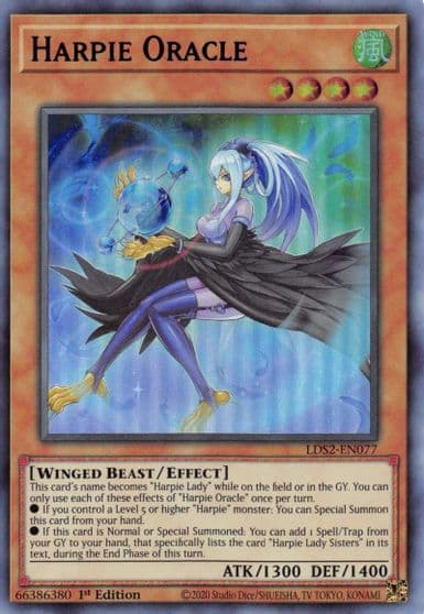 Harpie Oracle Blue Legendary Duelists: Season 2 Yu-Gi-Oh! card