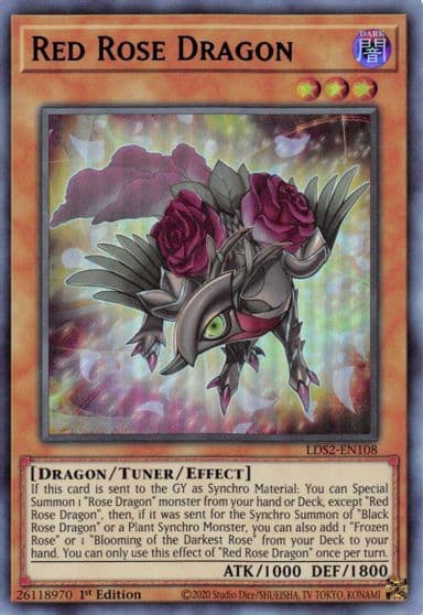 Red Rose Dragon Blue Legendary Duelists: Season 2 Yu-Gi-Oh! card