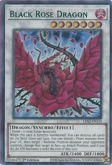 Black Rose Dragon Green Legendary Duelists: Season 2 Yu-Gi-Oh! card