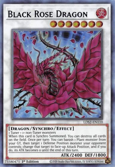 Black Rose Dragon Purple Legendary Duelists: Season 2 Yu-Gi-Oh! card