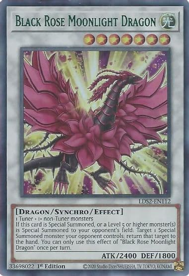 Black Rose Moonlight Dragon Green Legendary Duelists: Season 2 Yu-Gi-Oh! card