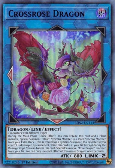 Crossrose Dragon Blue Legendary Duelists: Season 2 Yu-Gi-Oh! card