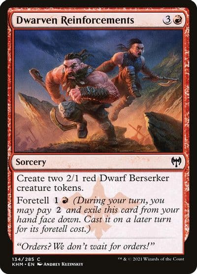 Dwarven Reinforcements Kaldheim Magic card