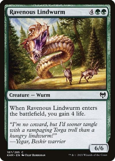 Ravenous Lindwurm Kaldheim Magic card