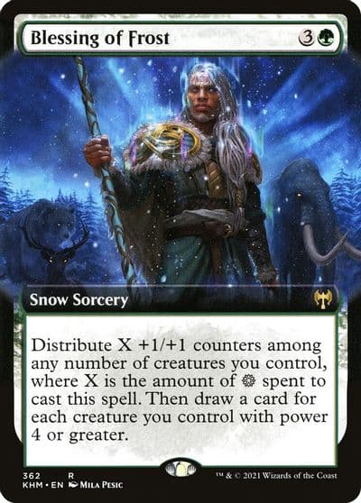 Blessing of Frost Extended Art Kaldheim Magic card