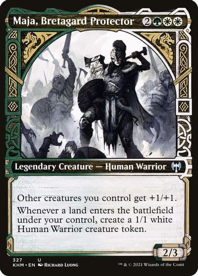 Maja Bretagard Protector Showcase Kaldheim Magic card