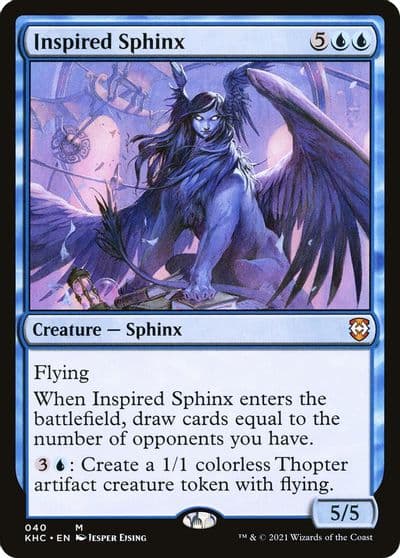 Inspired Sphinx Commander: Kaldheim Magic card