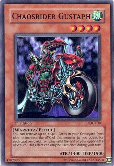 Chaosrider Gustaph Invasion of Chaos Yu-Gi-Oh! card