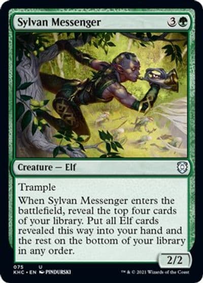 Sylvan Messenger Commander: Kaldheim Magic card