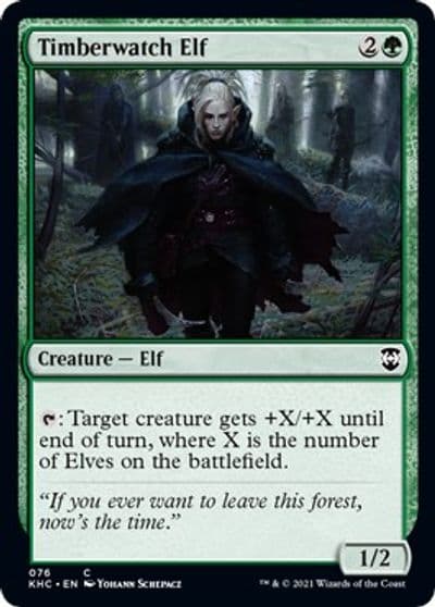 Timberwatch Elf Commander: Kaldheim Magic card