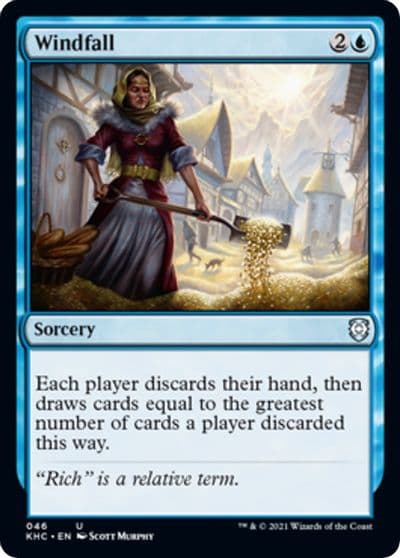 Windfall Commander: Kaldheim Magic card