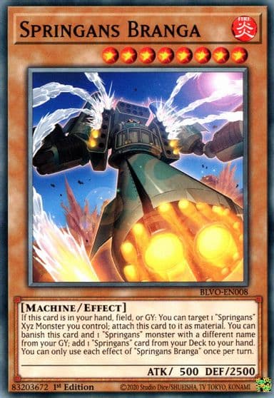 Springans Branga Blazing Vortex Yu-Gi-Oh! card