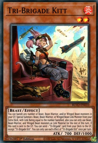 Tri Brigade Kitt Blazing Vortex Yu-Gi-Oh! card