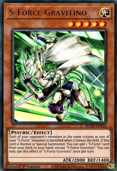 S Force Gravitino Blazing Vortex Yu-Gi-Oh! card