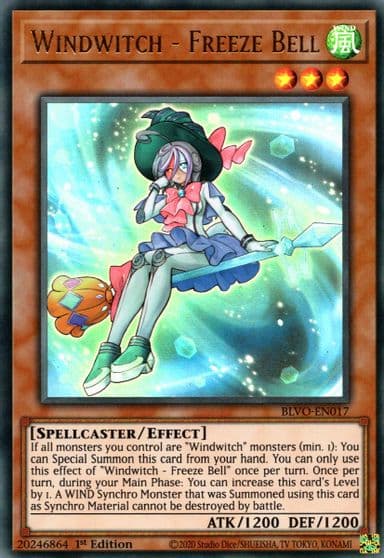 Windwitch Freeze Bell Blazing Vortex Yu-Gi-Oh! card