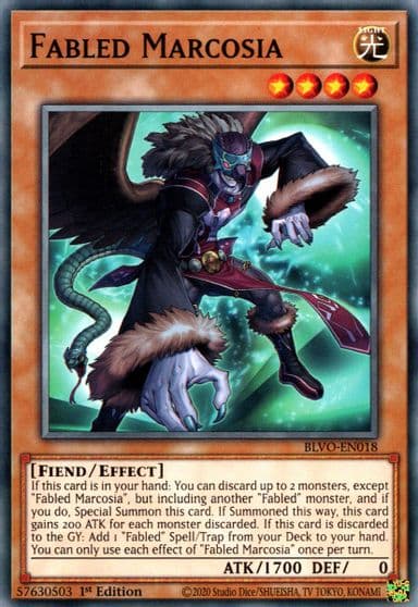 Fabled Marcosia Blazing Vortex Yu-Gi-Oh! card
