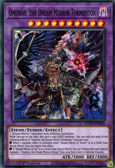 Oneiros the Dream Mirror Tormentor Blazing Vortex Yu-Gi-Oh! card